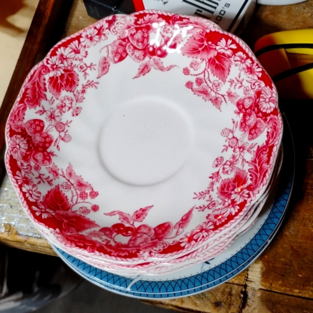 Antique tea plates